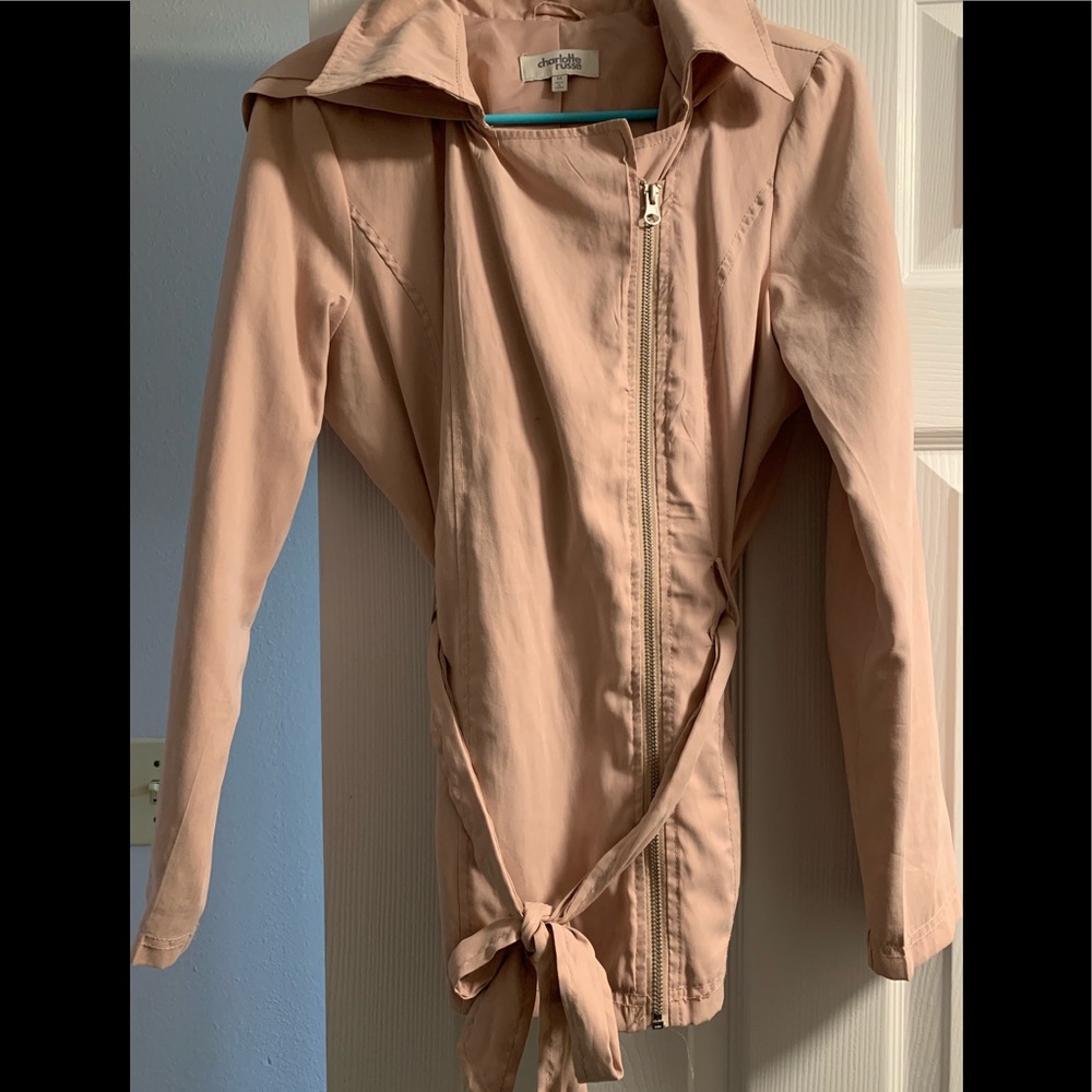 Pink trench coat